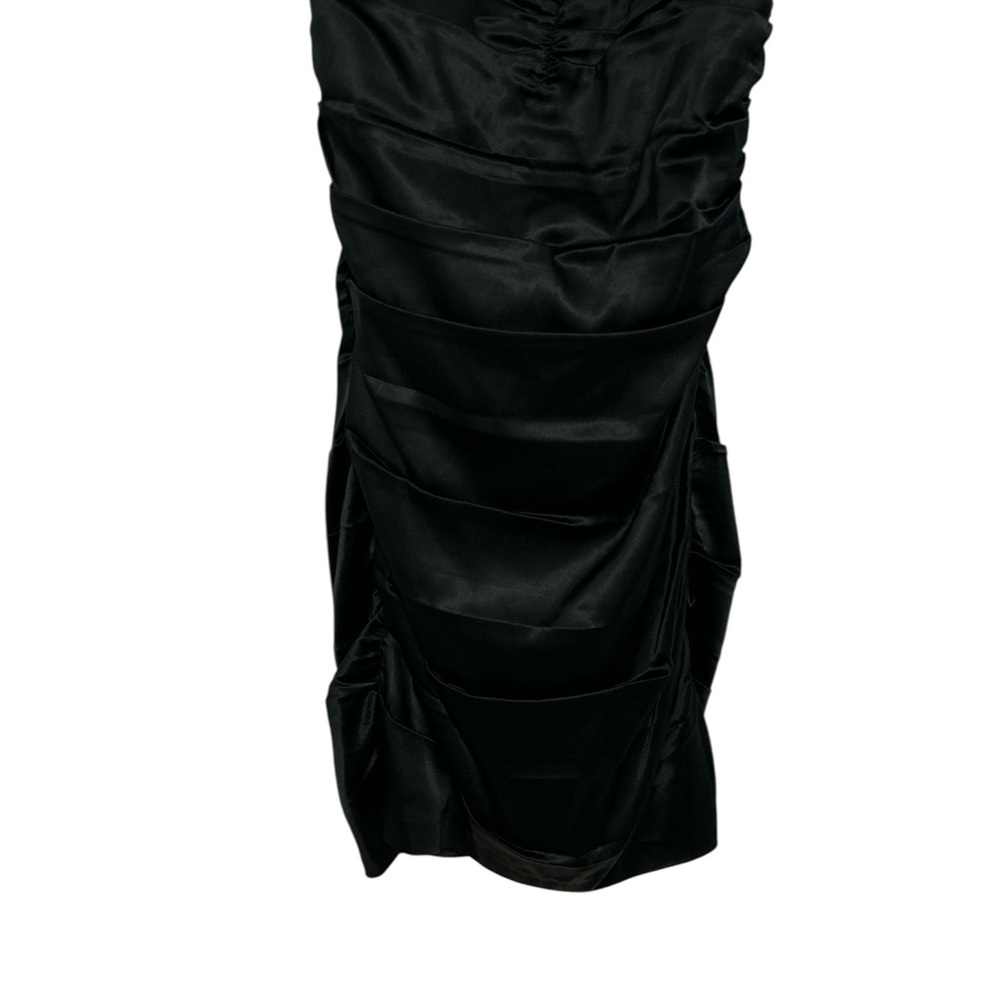 Express Elegant Black Satin Sweetheart Dress NWT Size 0 - Picture 3 of 3